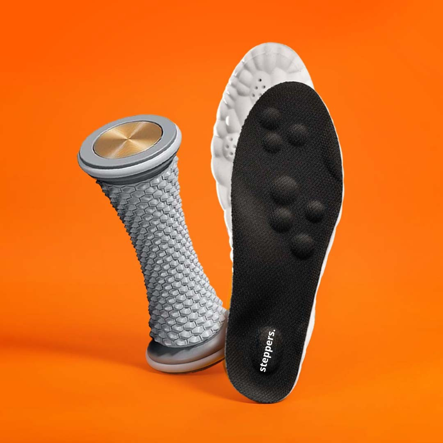 Kit Steppers + Roller Massant — Soulagement  Plantaire